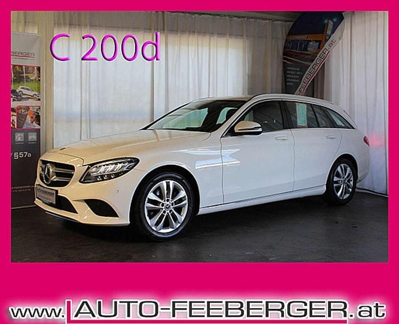 Weiß weiß metallic Gebraucht 2021 Mercedes C200 Kombi | € 23.990 (Fairer Preis) - Bild 1/4