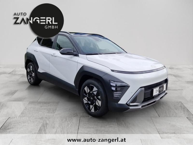 Gebraucht Hyundai Kona GO! 170 PS (125 kW) 2023 Atlas white / schwarz SUV