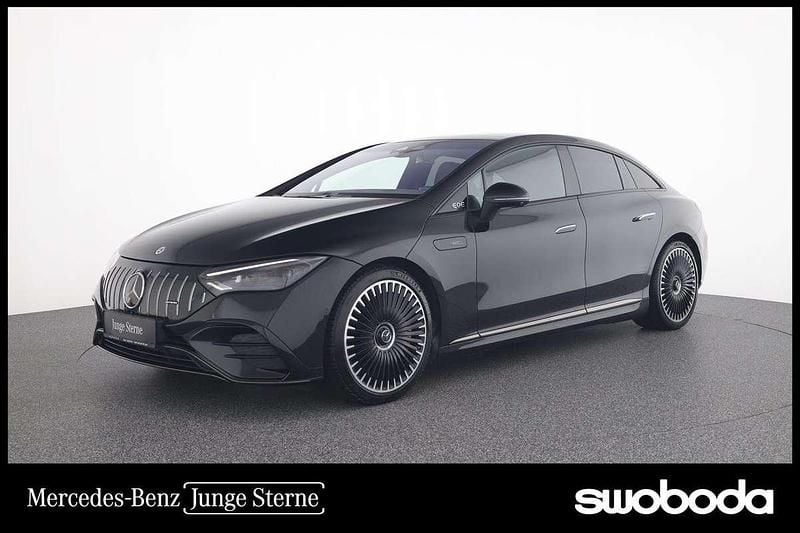 Obsidianschwarz Gebraucht 2023 Mercedes EQE AMG 53 AMG Limousine | € 63.860 - Bild 1/4
