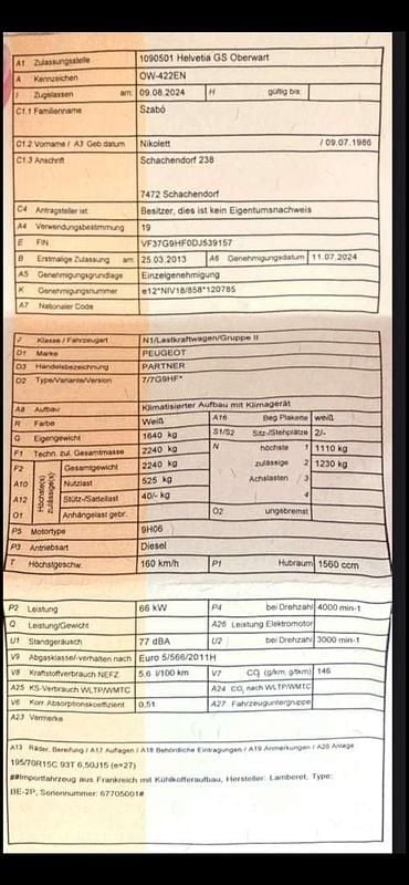 Gebraucht Peugeot Partner Family 90 PS (66 kW) 2013 Weiß Van / Kleinbus