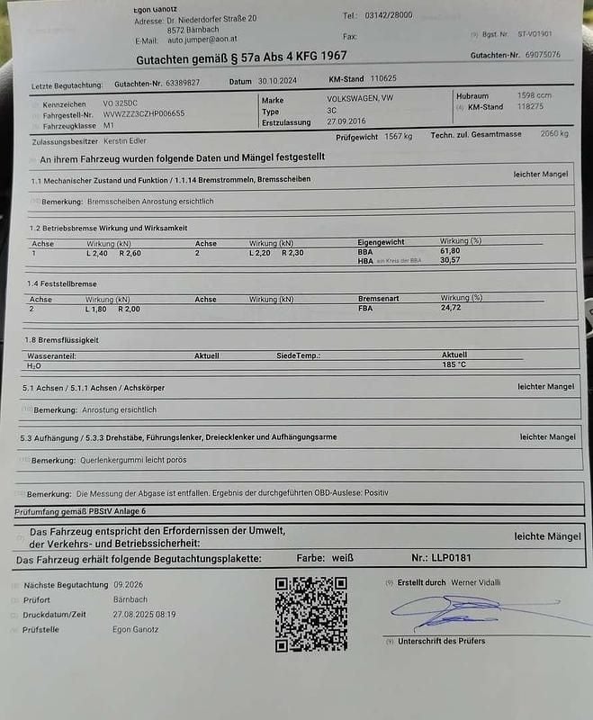 Gebraucht VW Passat Trendline 120 PS (88 kW) 2016 Silber Kombi