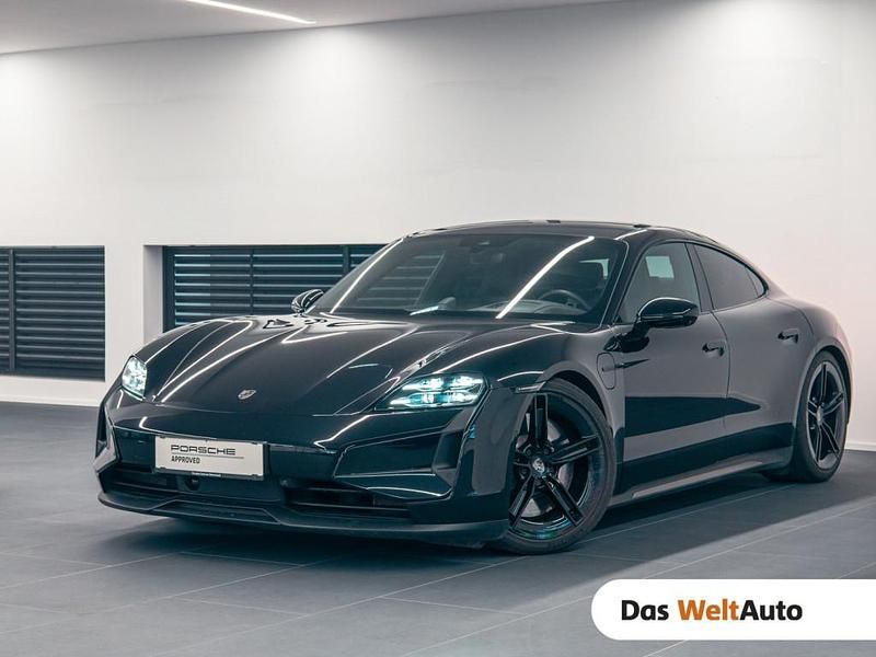 Schwarz metallic Gebraucht 2024 Porsche Taycan Turbo Limousine | € 129.950 - Bild 1/4