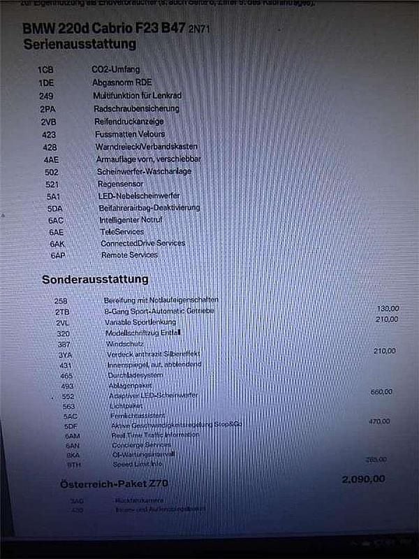 Gebraucht BMW 220 190 PS (139 kW) 2019 Weiß Cabrio