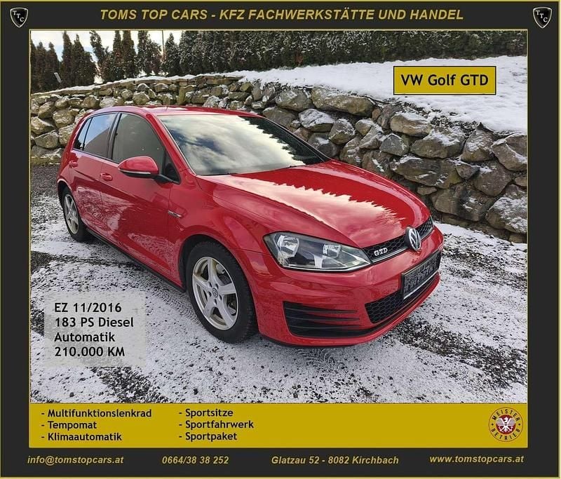 Rot Gebraucht 2016 VW Golf VII GTD Kleinwagen | € 13.990 (Etwas zu teuer) - Bild 1/4