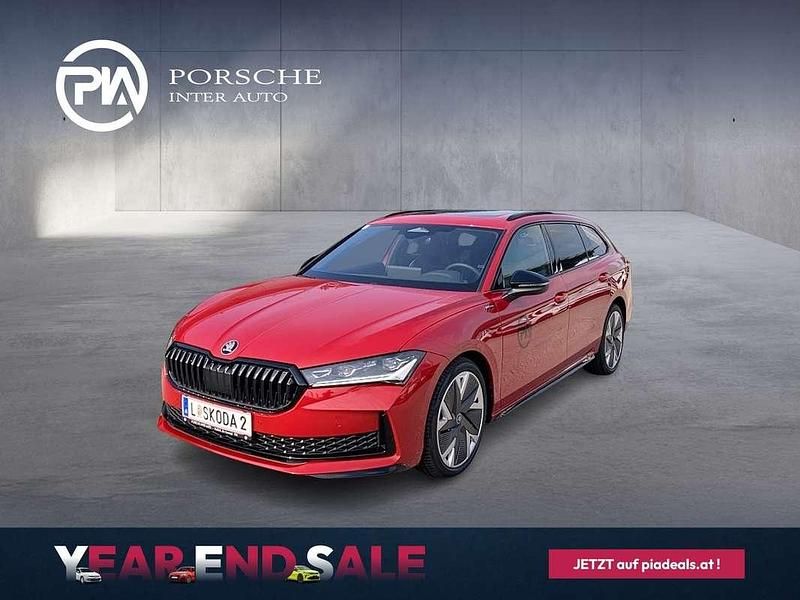Mittelrot metallic Gebraucht 2025 Skoda Superb SportLine Kombi | € 51.950 - Bild 1/4