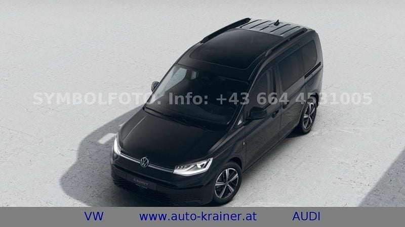 Neu VW Caddy Dark Label 150 PS (110 kW) 2025 Schwarz Van / Kleinbus
