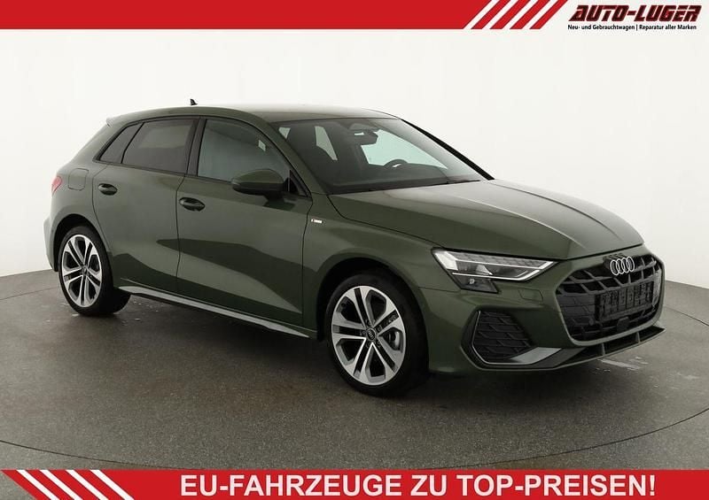 Neu Audi A3 S-Line 2026 Distrikt grün metallic Limousine