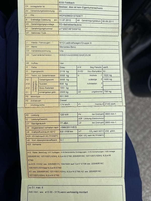 Gebraucht 2012 Mercedes Vito Van | € 10.050 (Fairer Preis) - Bild 1/4