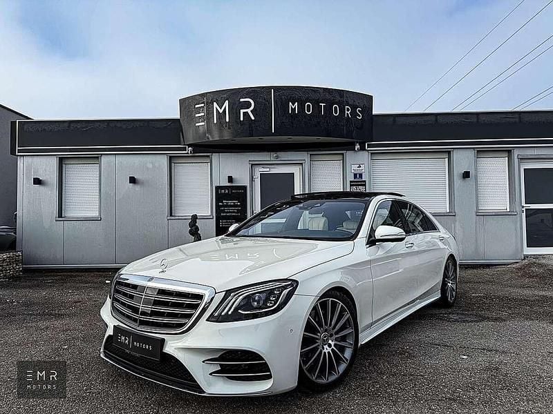 Weiß Gebraucht 2019 Mercedes S560 AMG line Limousine | € 62.990 - Bild 1/4