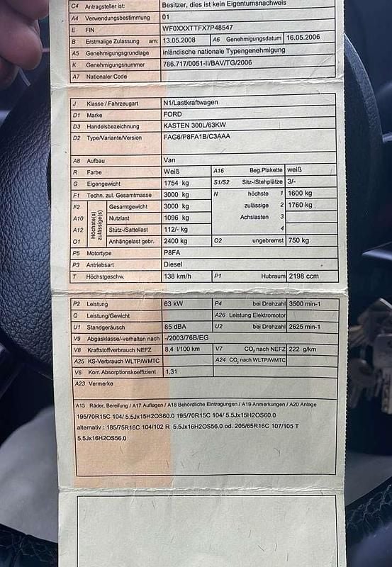 Gebraucht Ford Transit 86 PS (63 kW) 2008 Weiß Van