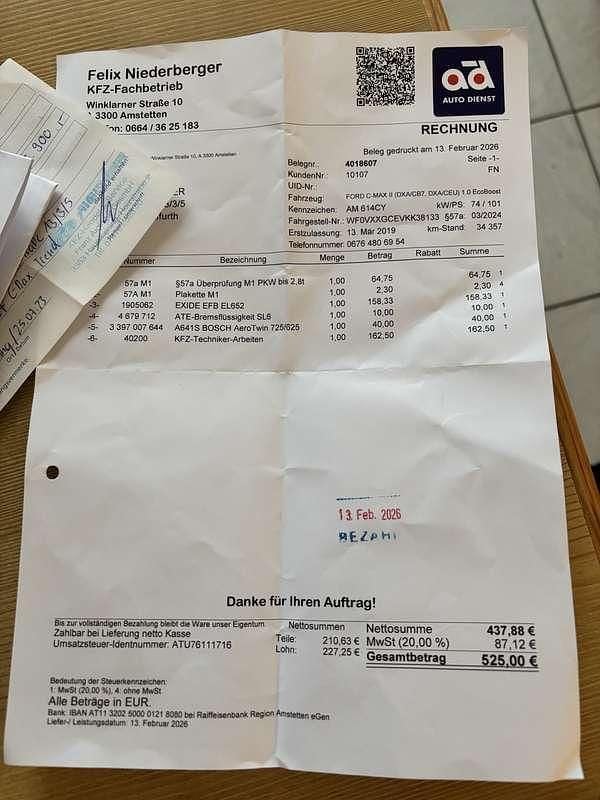 Gebraucht Ford C-MAX Trend 101 PS (74 kW) 2019 Van / Kleinbus