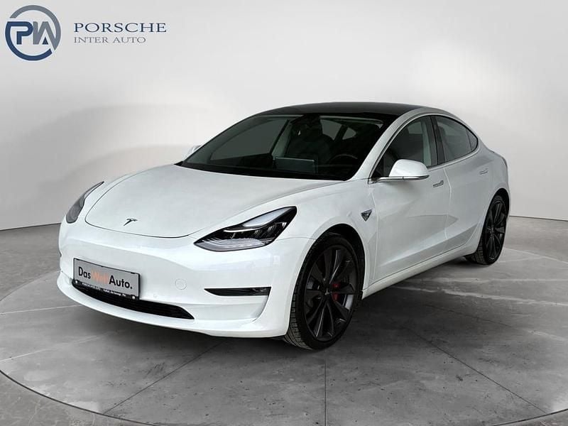 Weiss normal Gebraucht 2020 Tesla Model 3 Performance Limousine | € 24.800 (Superpreis) - Bild 1/4