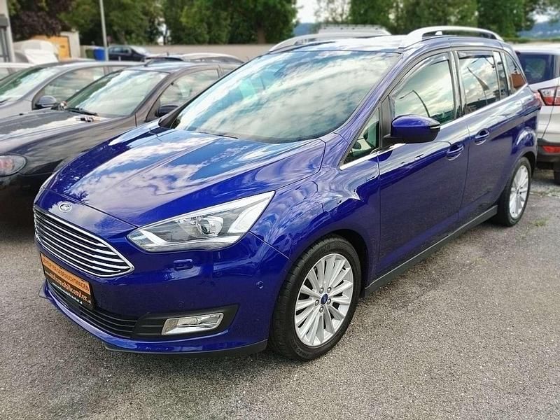 Blau Gebraucht 2018 Ford Grand C-Max Titanium Van / Kleinbus | € 14.900 - Bild 1/4