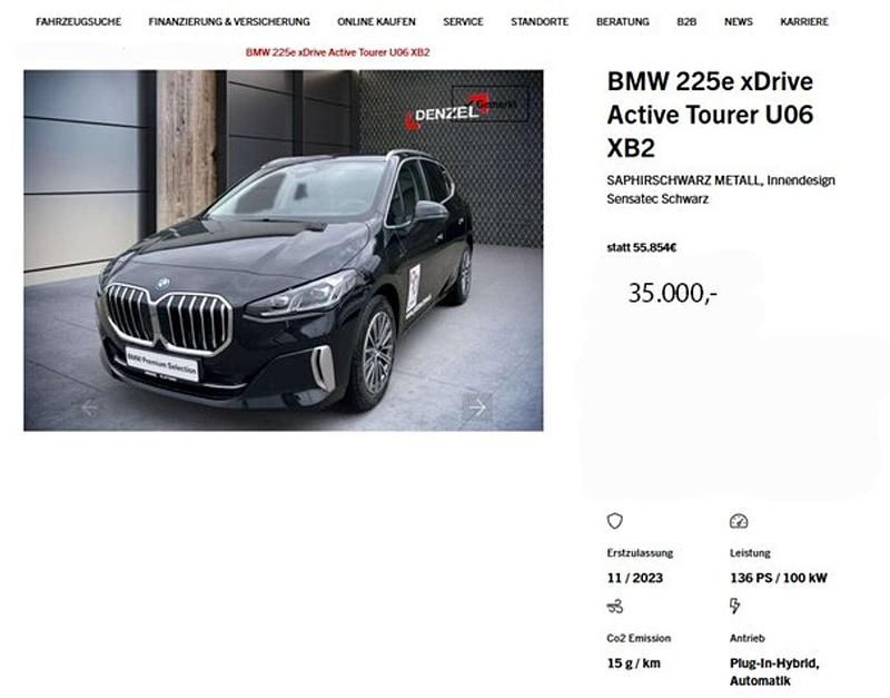 Schwarz Gebraucht 2023 BMW 225 Luxury Line Kombi | € 35.000 (Superpreis) - Bild 1/4