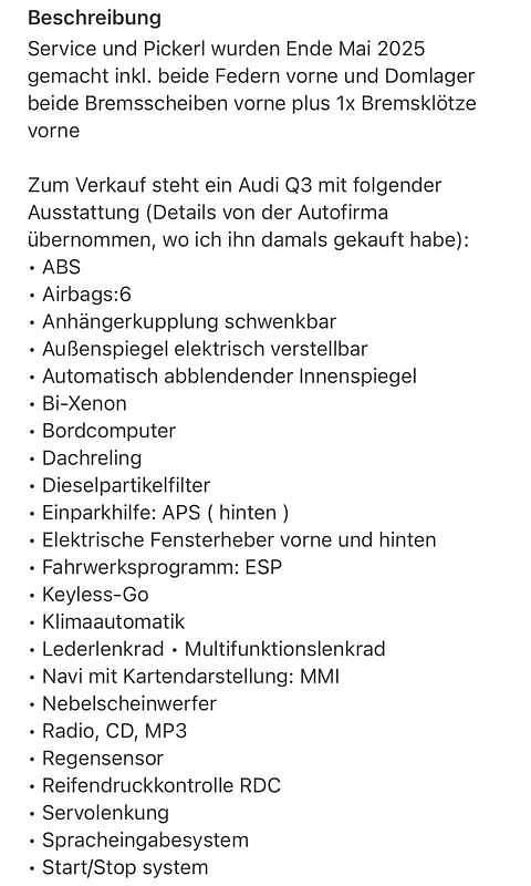 Gebraucht Audi Q3 Sport 140 PS (102 kW) 2015 SUV