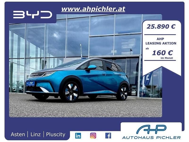 Neu BYD Dolphin Design 150 kW (204 PS) 2026 Surfing blue+urban grey Kleinwagen