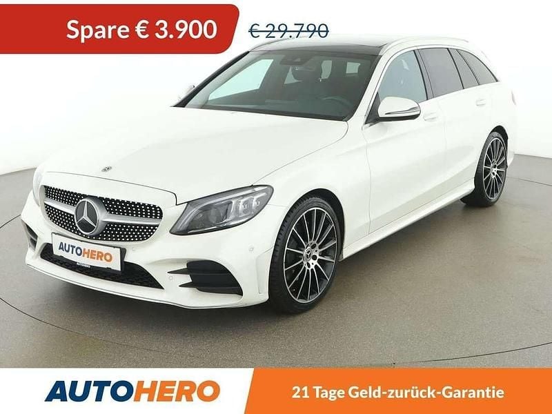 Weiß Gebraucht 2018 Mercedes C220 AMG line Kombi | € 25.890 (Fairer Preis) - Bild 1/3