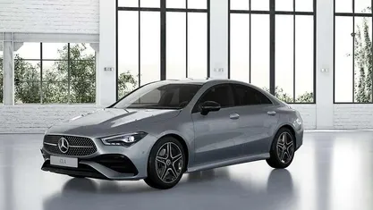 Metalliclack hightechsilber Gebraucht 2024 Mercedes CLA200 AMG line Coupé | € 43.900 (Fairer Preis)