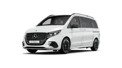Bergkristallweiß met Gebraucht 2024 Mercedes V300 Avantgarde Van / Kleinbus | € 89.990 (Superpreis)