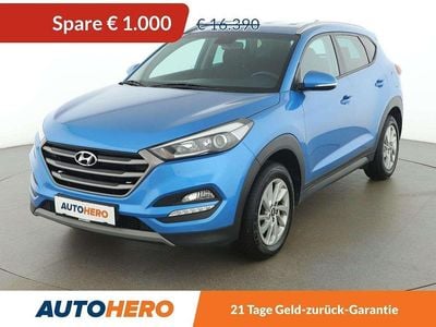Blau Gebraucht 2017 Hyundai Tucson Premium SUV | € 15.390 (Etwas zu teuer)