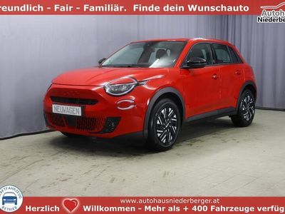 gebraucht Fiat 600E RED 54kWh 115kW, Klimaautomatik, Ambiente Licht inkl. Color Therapy, 10,25" Infotainment, AppleCarPlay&Android Auto, Parksensoren hinten, Spurhalteassistent, LED Scheinwerfer, Nebelscheinwerfer, 16" Stahlfelgen, uvm.