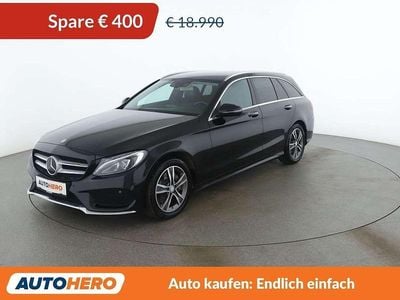 Gebraucht Mercedes C200 AMG line 136 PS (100 kW) 2016 Schwarz Kombi