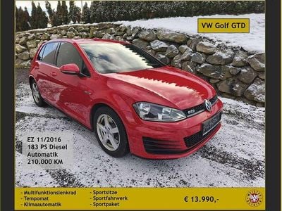 Gebraucht VW Golf VII GTD 184 PS (135 kW) 2016 Rot Kleinwagen