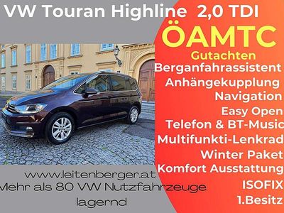 gebraucht VW Touran Highline 20 SCR TDI DSG 7SITZE AHK Navi Keyl...