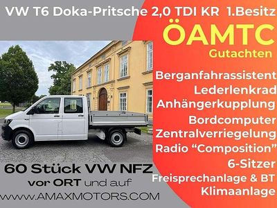 gebraucht VW T6 Doka-Pritsche LR 20 TDI BMT AHK Klima 1.Be...
