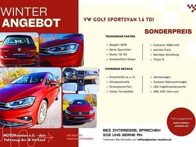 Rot Gebraucht 2019 VW Golf Sportsvan Comfortline Van / Kleinbus | € 11.490 (Fairer Preis)