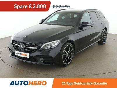 Schwarz Gebraucht 2020 Mercedes C220 AMG line Kombi | € 29.990 (Fairer Preis)