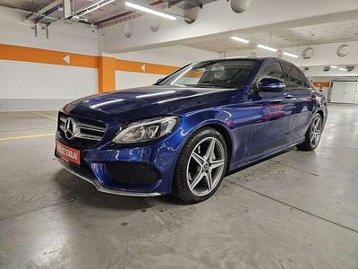 Blau Gebraucht 2018 Mercedes C220 AMG line Limousine | € 24.990 (Teuer)