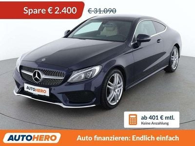 Gebraucht Mercedes C220 AMG line 170 PS (125 kW) 2018 Blau Coupé