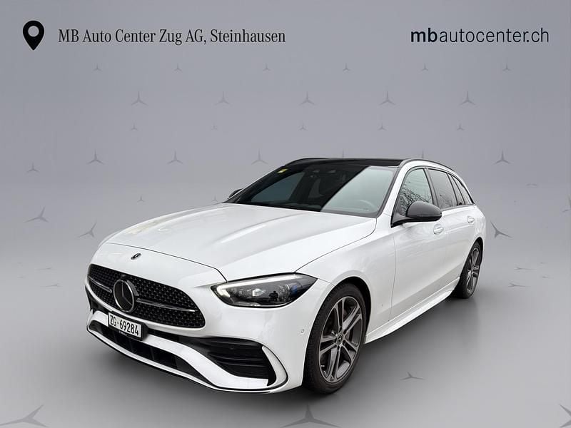 Weiss Gebraucht 2022 Mercedes C300e AMG line Kombi | CHF 42’900 (Guter Preis) - Bild 1/4