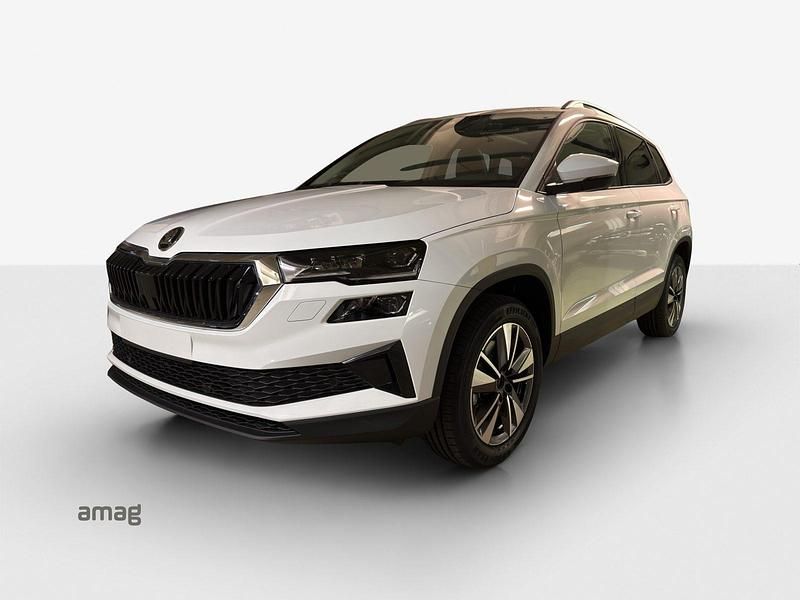 Neu Skoda Karoq Dynamic 150 PS (110 kW) 2025 Moon weiss, metallic SUV