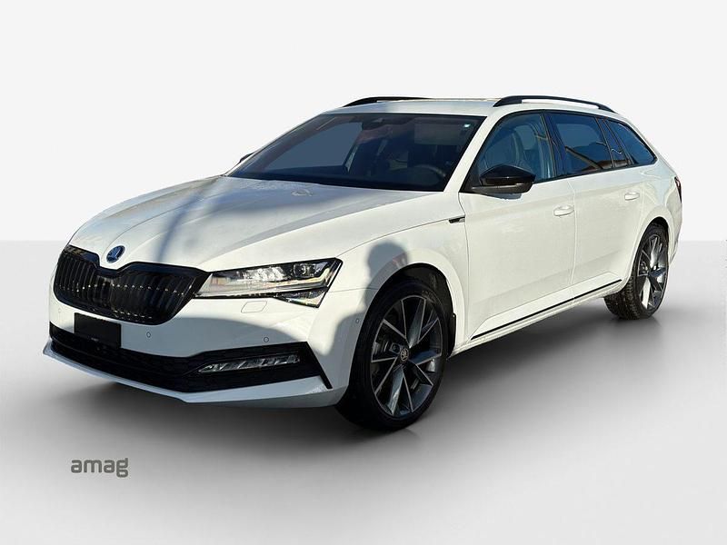 Moon weiss metallic Gebraucht 2023 Skoda Superb SportLine Kombi | CHF 54’400 - Bild 1/4