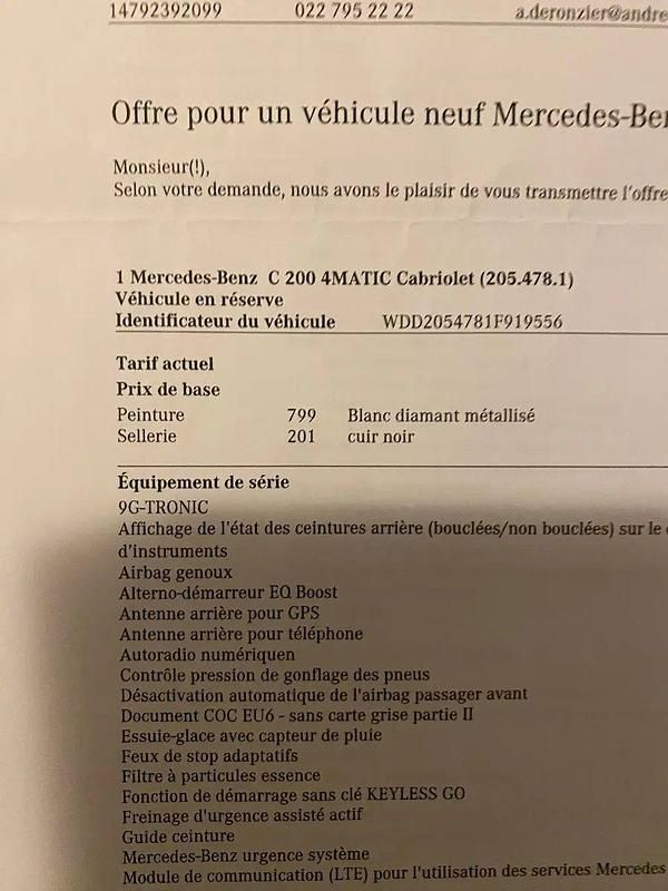 Gebraucht Mercedes C200 AMG line 184 PS (135 kW) 2019 Cabrio