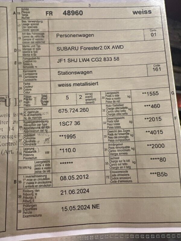 Gebraucht Subaru Forester 150 PS (110 kW) 2012 SUV