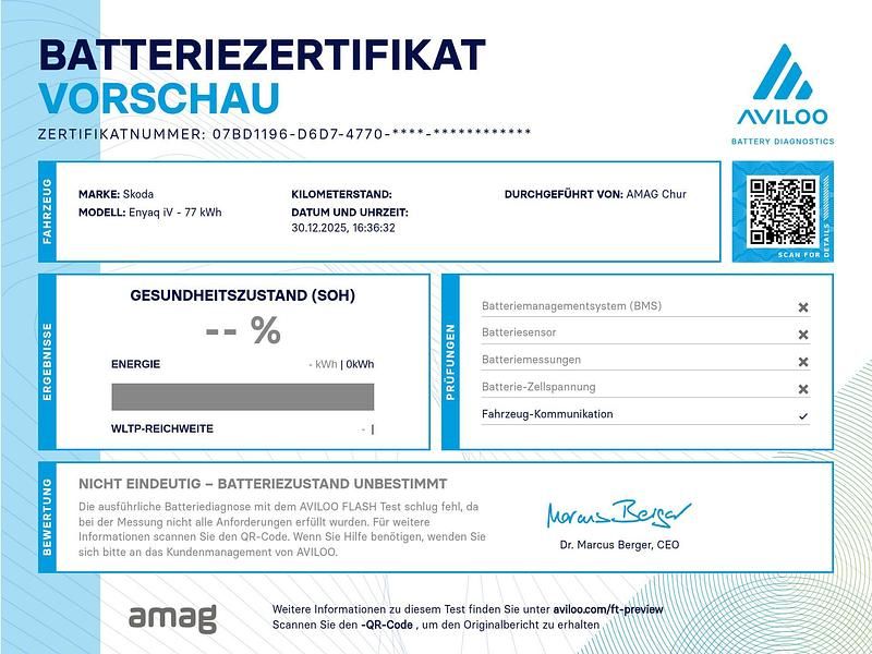 Gebraucht Skoda Enyaq iV RS 219 kW (299 PS) 2023 Moon weiss, metallic SUV