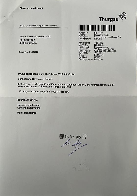 Gebraucht VW Caddy Maxi Comfortline 102 PS (75 kW) 2020 Van / Kleinbus