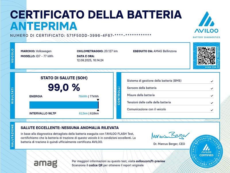 Gebraucht VW ID.7 Pro 210 kW (286 PS) 2023 Bianco ghiacciaio metnero Kleinwagen