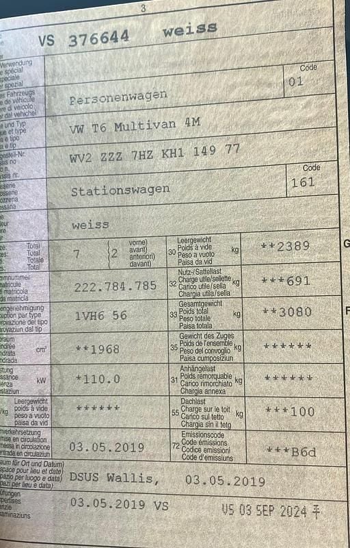 Gebraucht VW Multivan Trendline 150 PS (110 kW) 2019