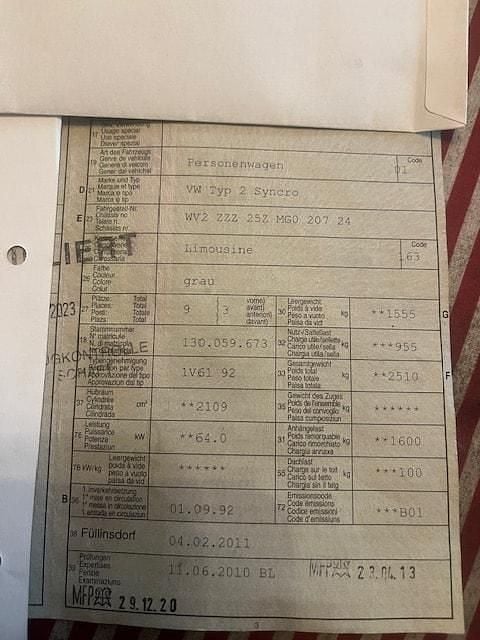 Gebraucht VW T3 88 PS (64 kW) 1992 Van