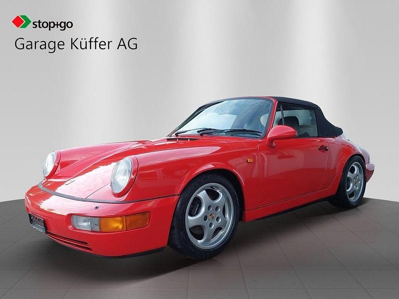 Rot Gebraucht 1990 Porsche 911 Carrera 4 Cabriolet Cabrio | CHF 79’900 - Bild 1/4