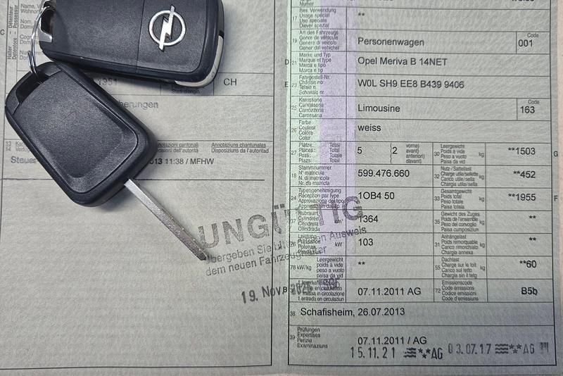 Gebraucht Opel Meriva Enjoy 140 PS (102 kW) 2011 Van / Kleinbus