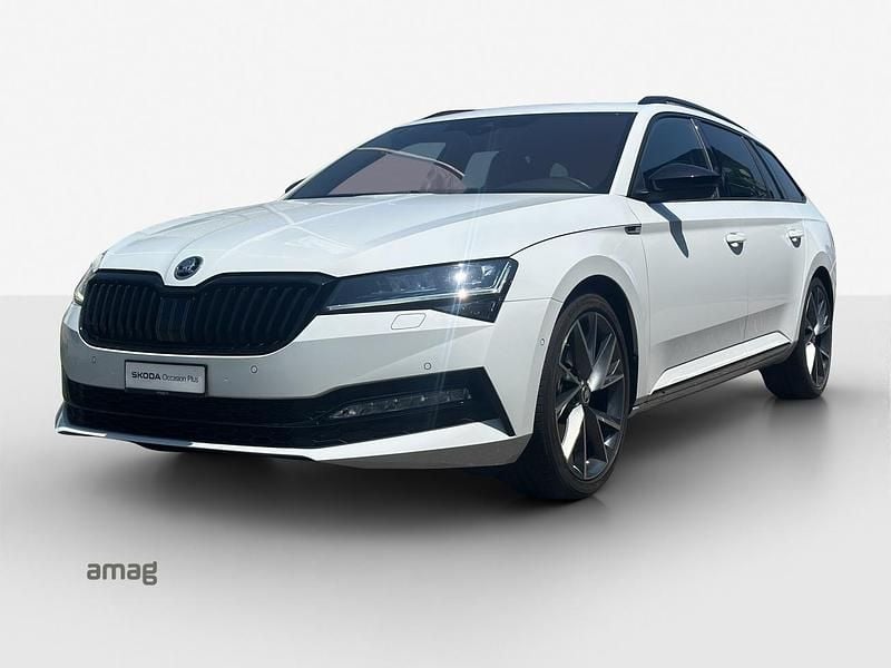 Moon weiss, metallic Gebraucht 2024 Skoda Superb SportLine Kombi | CHF 32’990 (Fairer Preis) - Bild 1/4