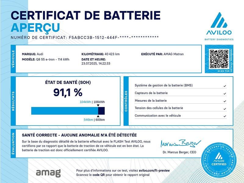 Gebraucht Audi Q8 e-tron Black Edition 300 kW (408 PS) 2023 Noir mythe métallisé SUV