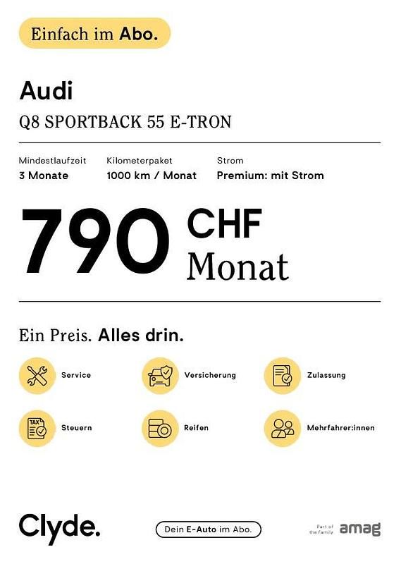 Gebraucht Audi Q8 e-tron Black Edition 300 kW (408 PS) 2023 Daytonagrau perleffekt SUV