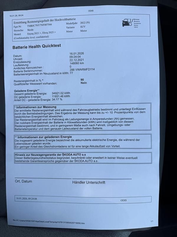 Gebraucht Skoda Enyaq iV 150 kW (204 PS) 2021 SUV