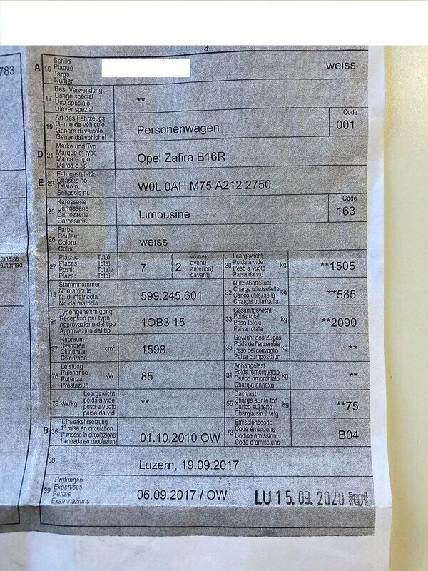 Gebraucht Opel Zafira 115 PS (84 kW) 2010 Van / Kleinbus